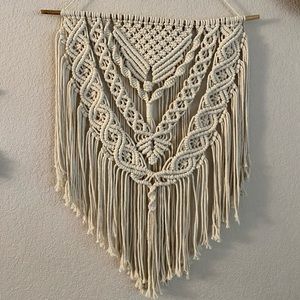 Macrame wall hanging decor, boho